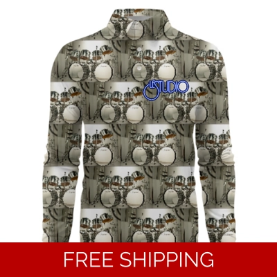 Le Studio Drum Kit S Custom 3D Long-Sleeved Polo Shirt